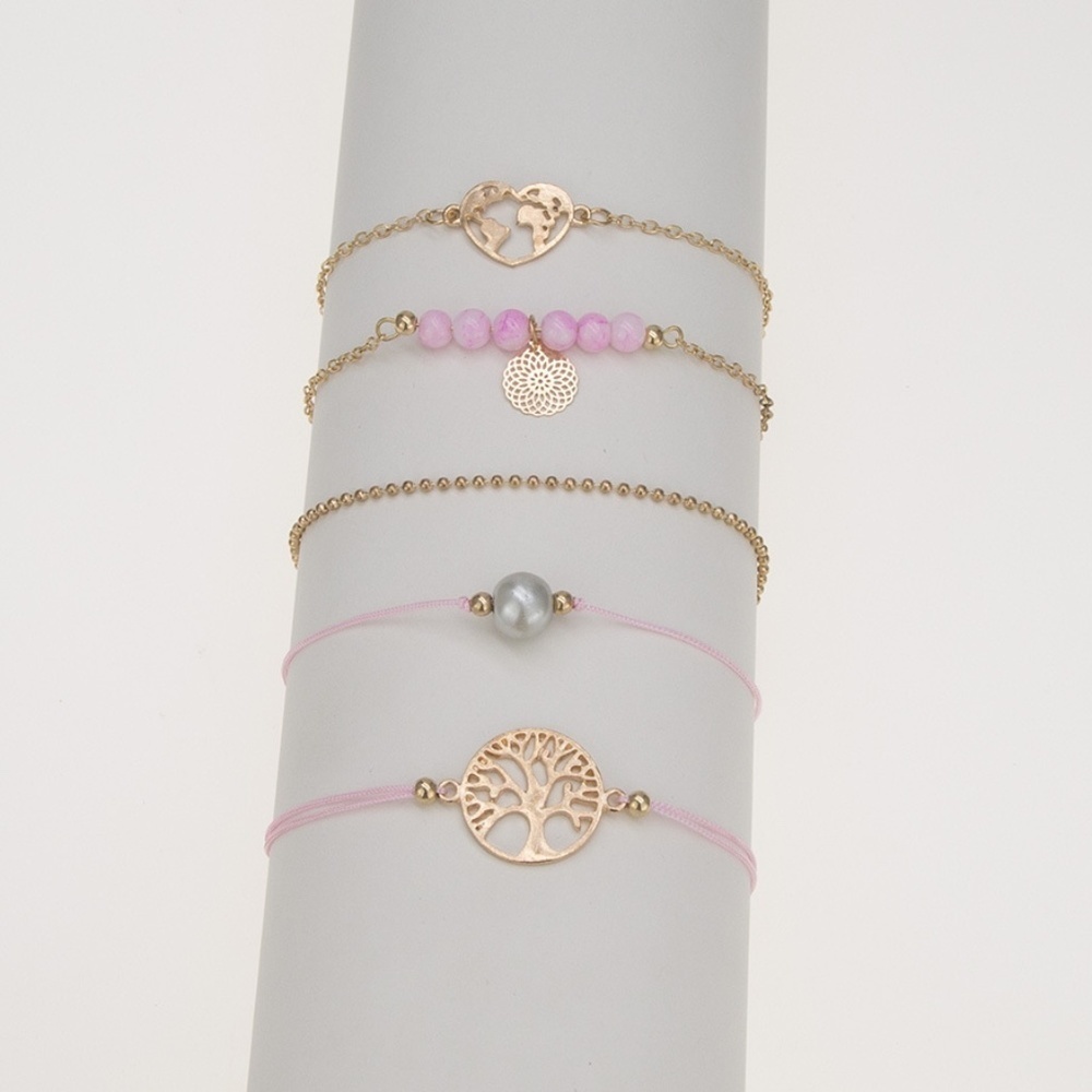 *DALLAS* Gold x Pink Fashion Bracelet Set